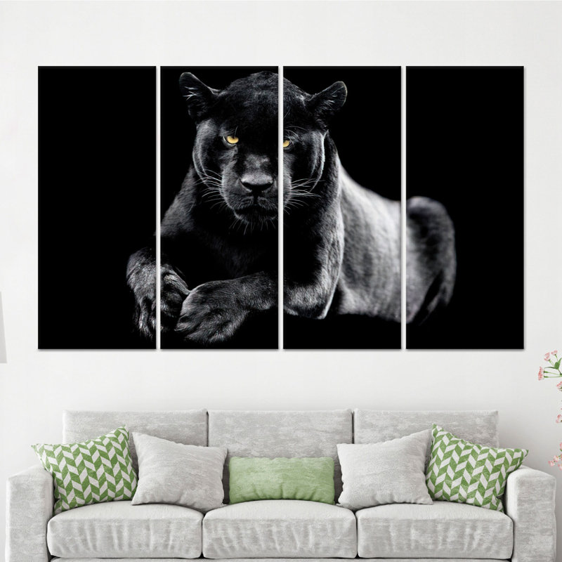 Art mural moderne en verre trempé: impression sur toile, toile tendue 4P, H: 55,1 po x l: 78,7 po