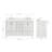 61'' Double Bathroom Vanity with White Quartz Top-93359266