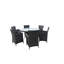 Valladolid 6 - Person Patio Dining Set with Round Table , Cushions Included-1203898870-1203898869