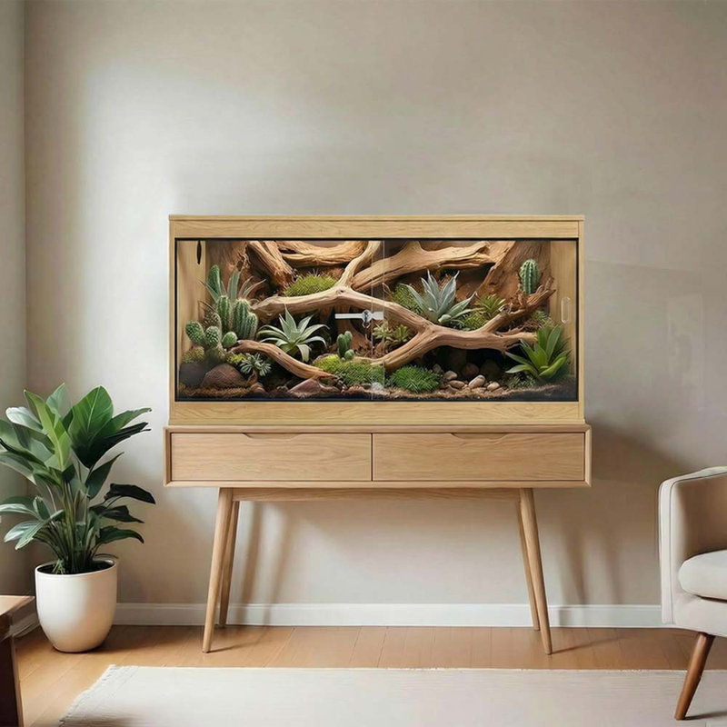 Réservoir de reptile 50 gallons, H 18 po x l 36 po x P 17,5 po, Naturel / naturel
