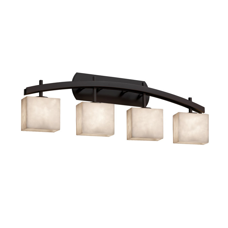 Éclairage pour meuble-lavabo 4 lumières Brey, Noir mat