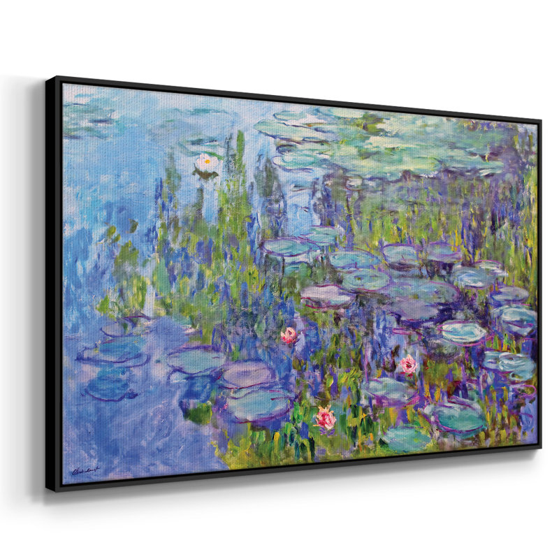 Nymphéas, 1914, impression sur toile encadrée, Noir, H 17 po x l 25 po x P 2 po