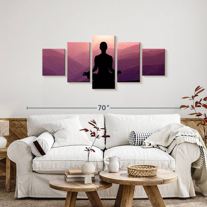 Mountain Yoga Meditation, 24" H x 55" W