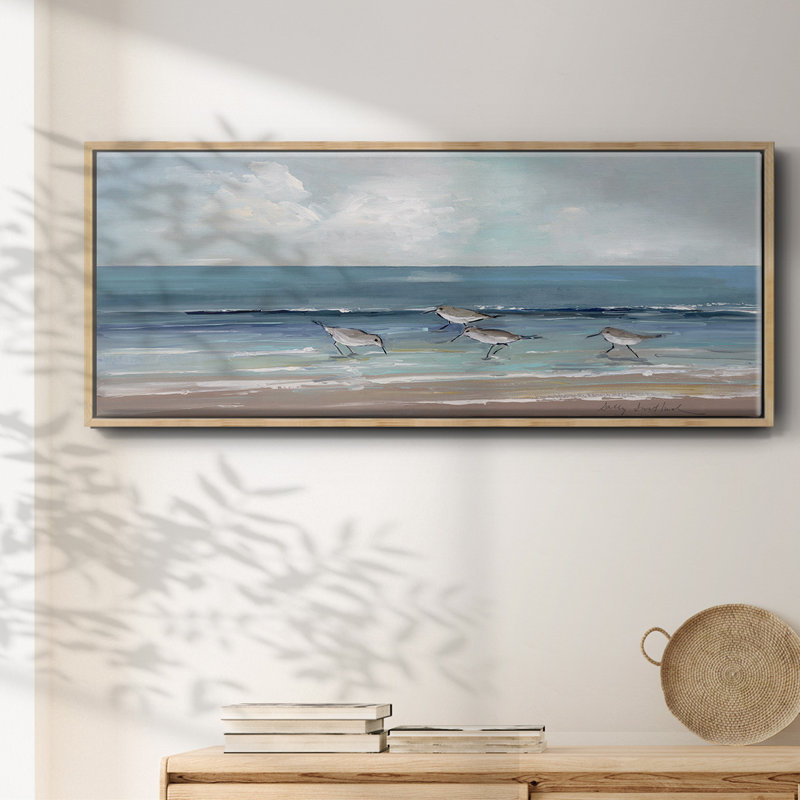Toile encadrée de qualité supérieure Shore, H 24 po x l 60 po x P 1,5 po, Toile naturelle avec cadre flottant