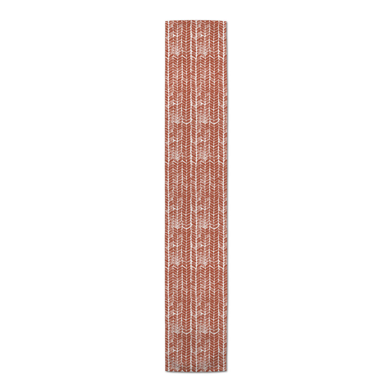 Chemin de table rectangulaire en polyester Cenya, 72 po x 16 po, Brun