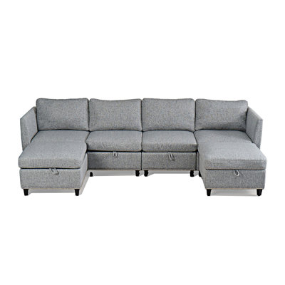 Canapé modulaire convertible avec siège de rangement