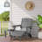 Folding Adirondack Chair with Retractable Footrest, Patio Chair with 2 Cup Holders-1305091103