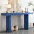 Uniquely Designed Oak Veneer Console Table With Distinctive Side Shapes, Suitable For Entryway, Hallway, Living Room, Foyer, Corridor-1507250480