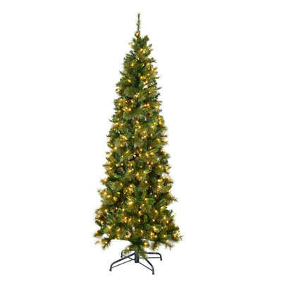 Lighted Artificial Pine Christmas Tree