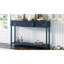 Console rectangulaire avec grands tiroirs de rangement et tablette fixe, vestibule bleu marine antique