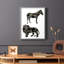 Ornementaux animaux de safari I, reproduction encadrée - bois massif-298674957-298674954