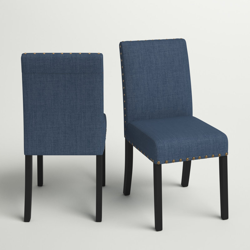Chaise parsons rembourrée Durst, Bleu marine