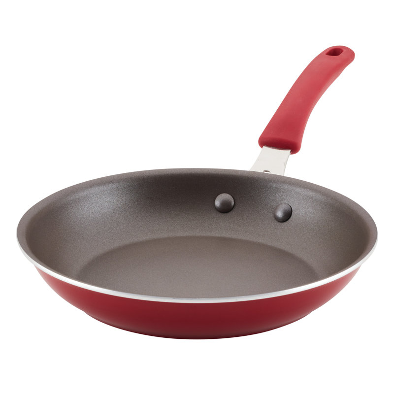 Rachael Ray Cook + Create Nonstick Frying Pan / Skillet, 10", Red