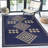Larane Faux Jute Kilim Kiki Navy Blue Rectangle 5' X 7' Washable Area Rug