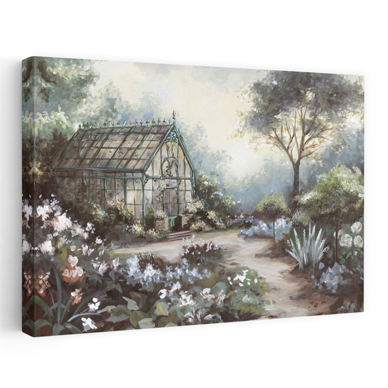 A Little Secret Garden, art contemporain de paysage abstrait, H 16 po x l 24 po