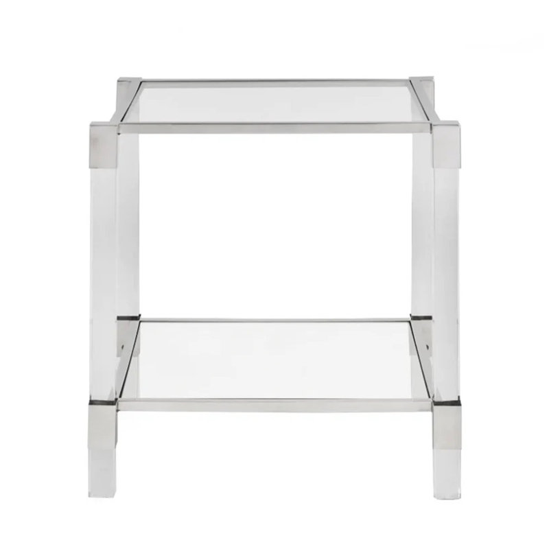 Table d'appoint carrée en acrylique
