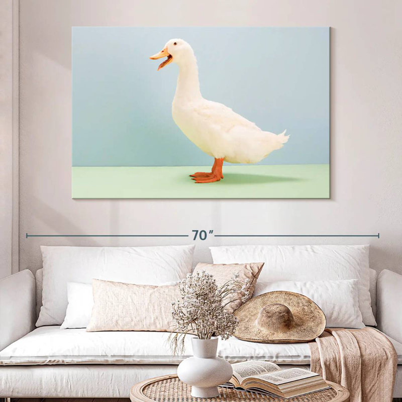 Canard blanc, H 34 po x l 51 po