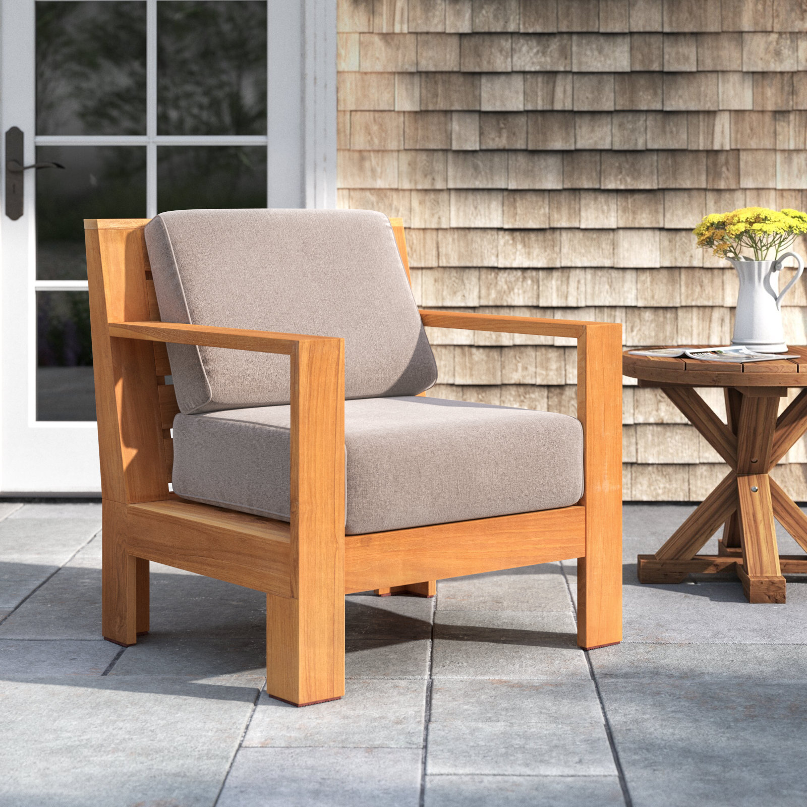 Chaney Sunbrella® Patio Lounge Chair, Cast Shale Sunbrella®