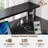 Ameliore 55.1" L Shaped Computer Desk with File Drawer, LED Lights and Keyboard Tray-595325558