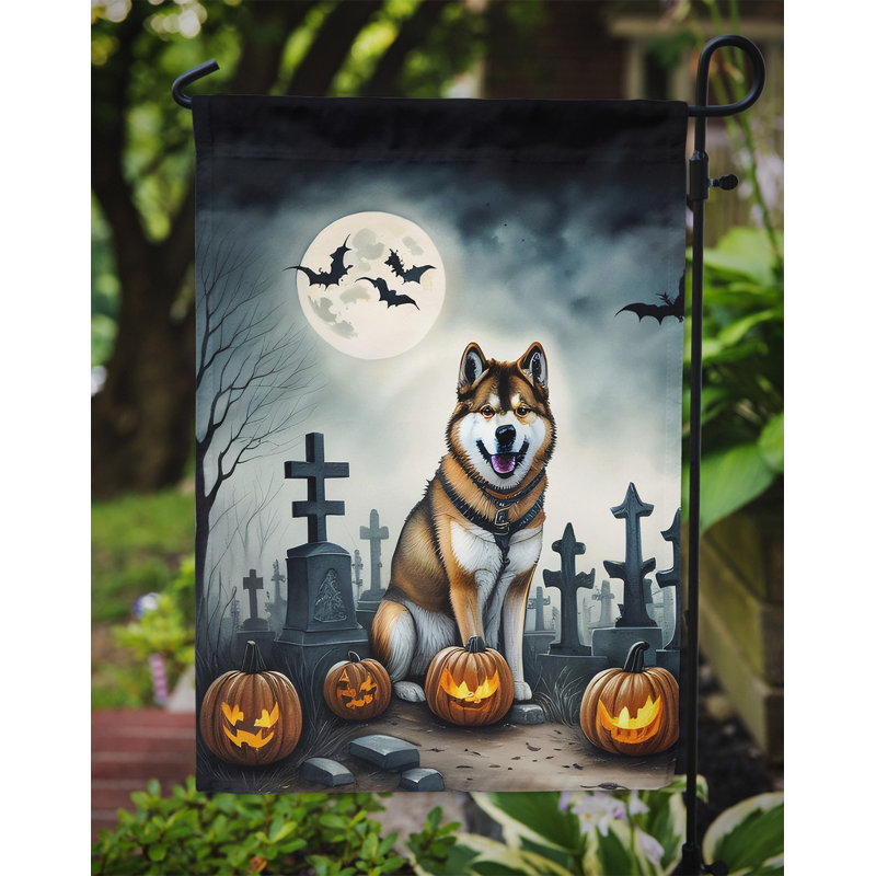 Double Sided 15.5'' H x 11.25'' W Polyester Halloween Garden Flag