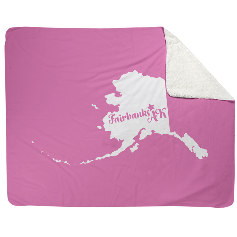 Jeté polaire fairbanks alaska, Rose, l 52,5 po x L 62,5 po