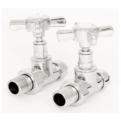 Cross Head Straight Manual and Lockshield Radiator Valve