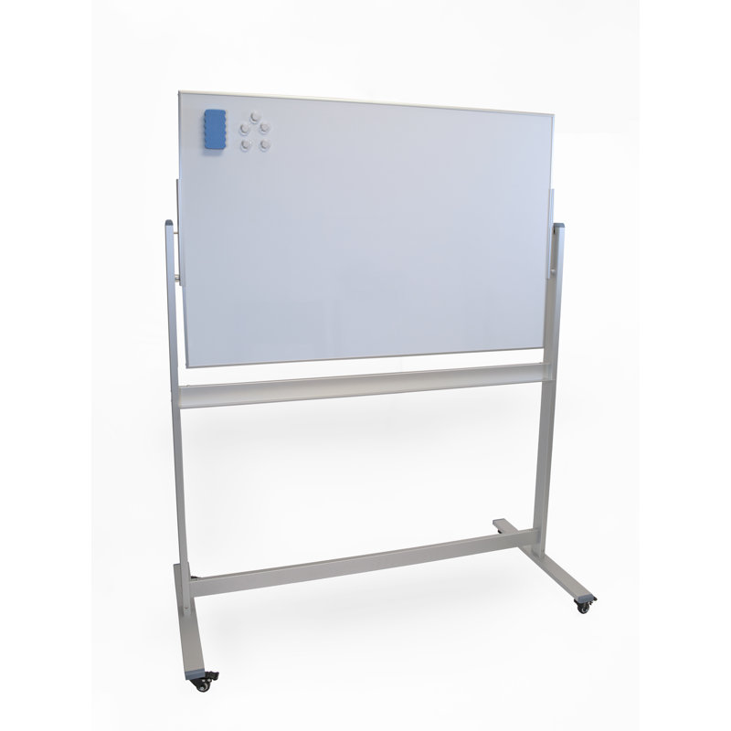 Freestanding Reversible Magnetic Whiteboard with Aluminum Frame