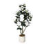 Camélia artificiel avec pot blanc pour décoration intérieure et extérieure-1389320302-1389320301