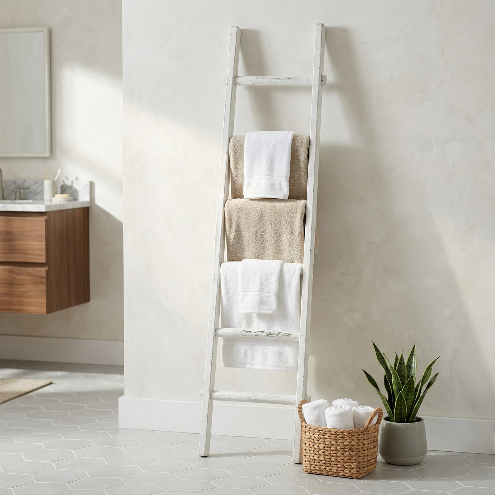 Blanket Ladder, White