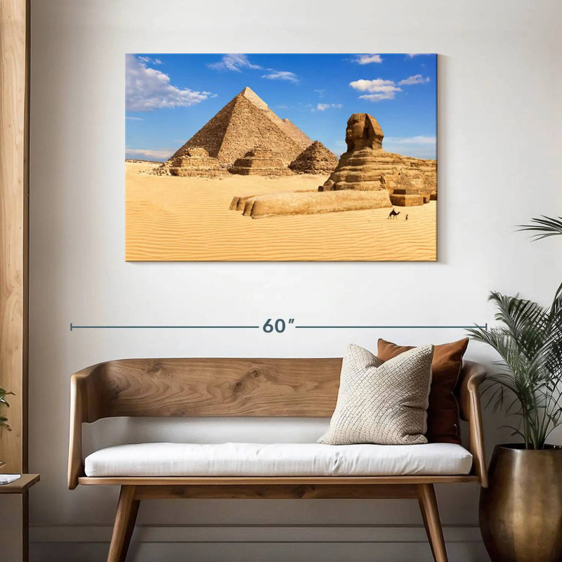 Sphinx d'Adella et grande pyramide de Gizeh