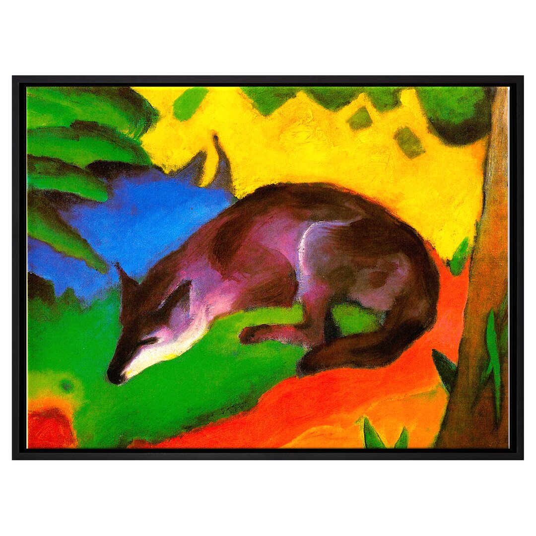 Gerahmtes Leinwandbild Fox von Franz Marc