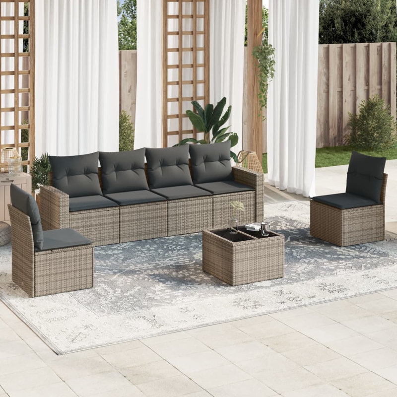 Vidaxl Garden Sofa Set Grey