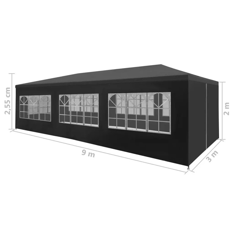 Party Tent, Anthracite, 1m x 9m