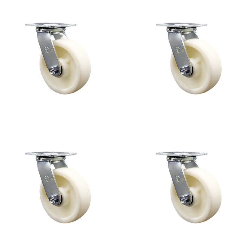 Swivel Caster Set with Roller Bearings