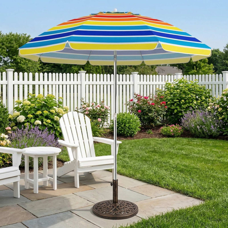 Parasol de plage portatif 6,5 pieds résistant aux rayons UV avec sac de transport sans base de poids