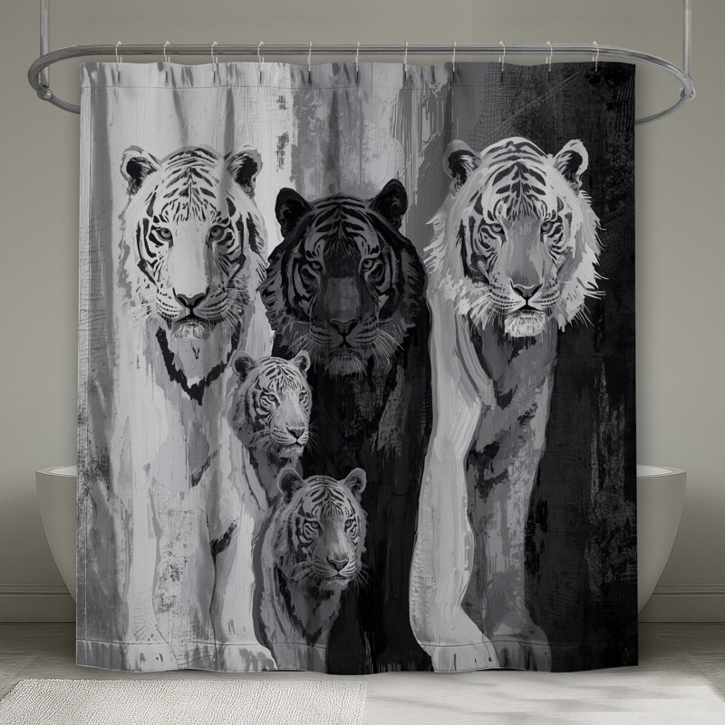 Rideaux de douche monochromes très longs, L 70 po x H 72 po