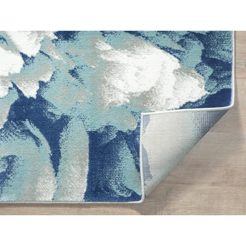 Tapis abstrait Ezmae, Rectangle 7 pi 9 po x 10 pi 2 po