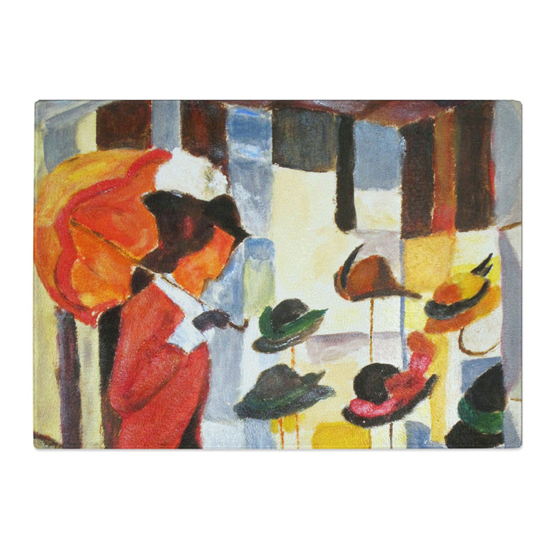 Woman by the Hat Shop by August Macke Chopping Board, 0.4cm H x 20cm W x 28.5cm L