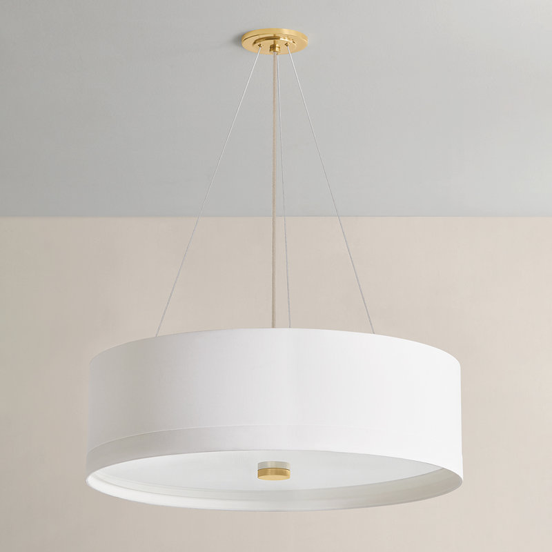 Luminaire suspendu Ashland, H 10,25 po x l 32 po x P 32 po, Six lumières