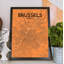 Brussels City Map - No Frame Print-1107039108