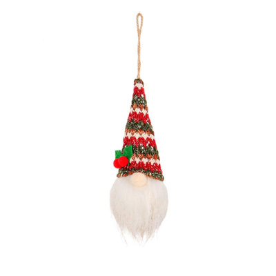Décoration de Noël gnome lumineux et poupée sans visage en peluche