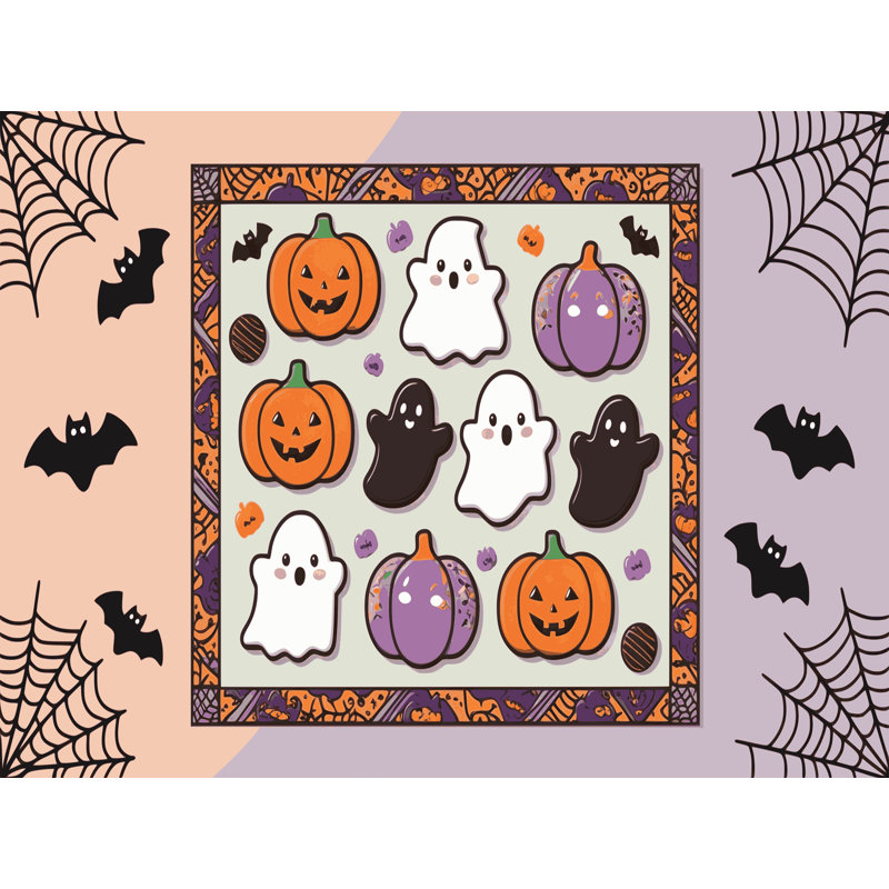 Tapis de vacances d'Halloween The Holiday Aisle®, Rectangulaire 7 pi x 10 pi