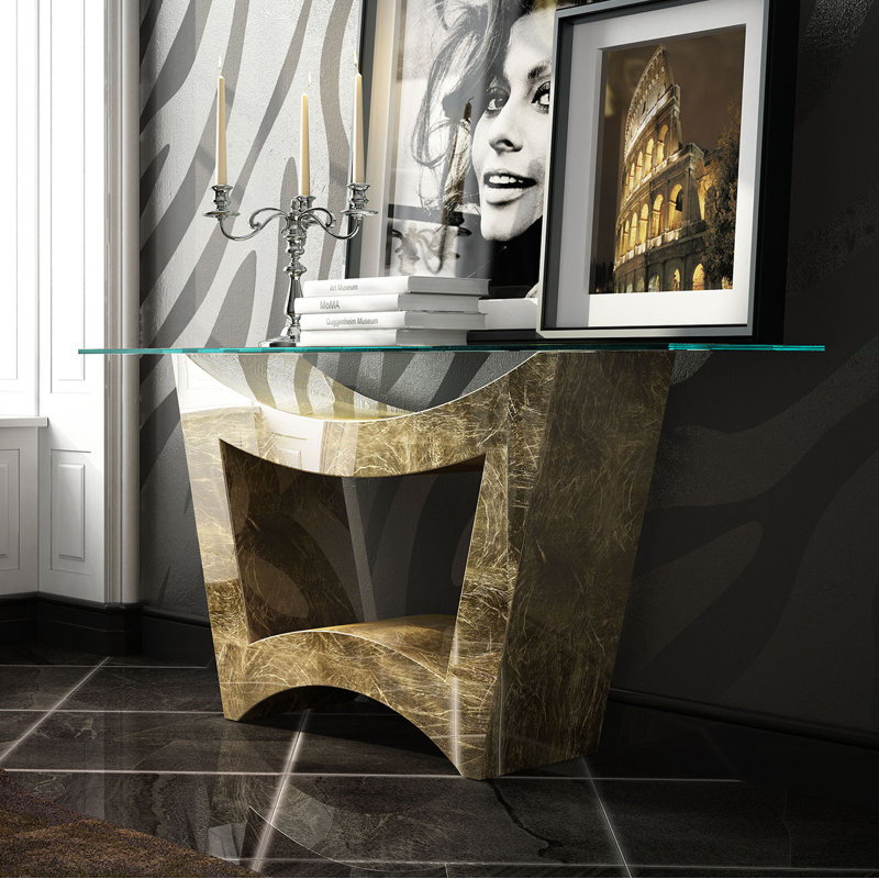 Saphire Console Table, 29.5" H x 39.4" W x 15.6" D, High Gloss