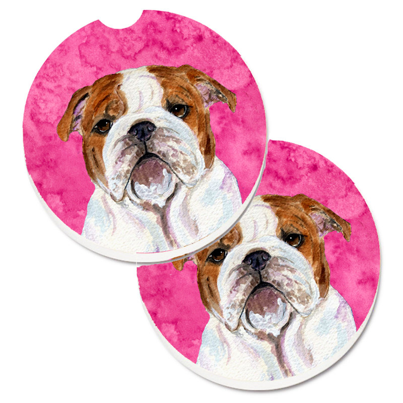Sous-verre barbu collie voiture, Bouledogue anglais