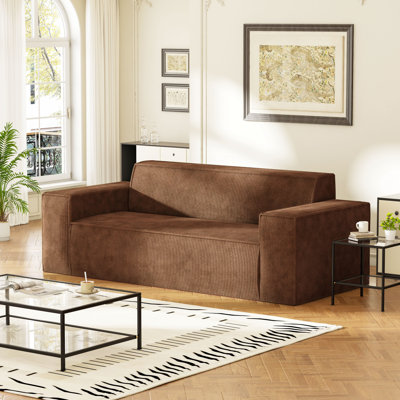 Highgrove Boneless Sofa in a Box memory foam sofa without installation and easy to move, deep deep sitting sofa with corduroy sofa for the bedroom office