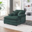 Upholstered Armchair with Ottoman-1408386678