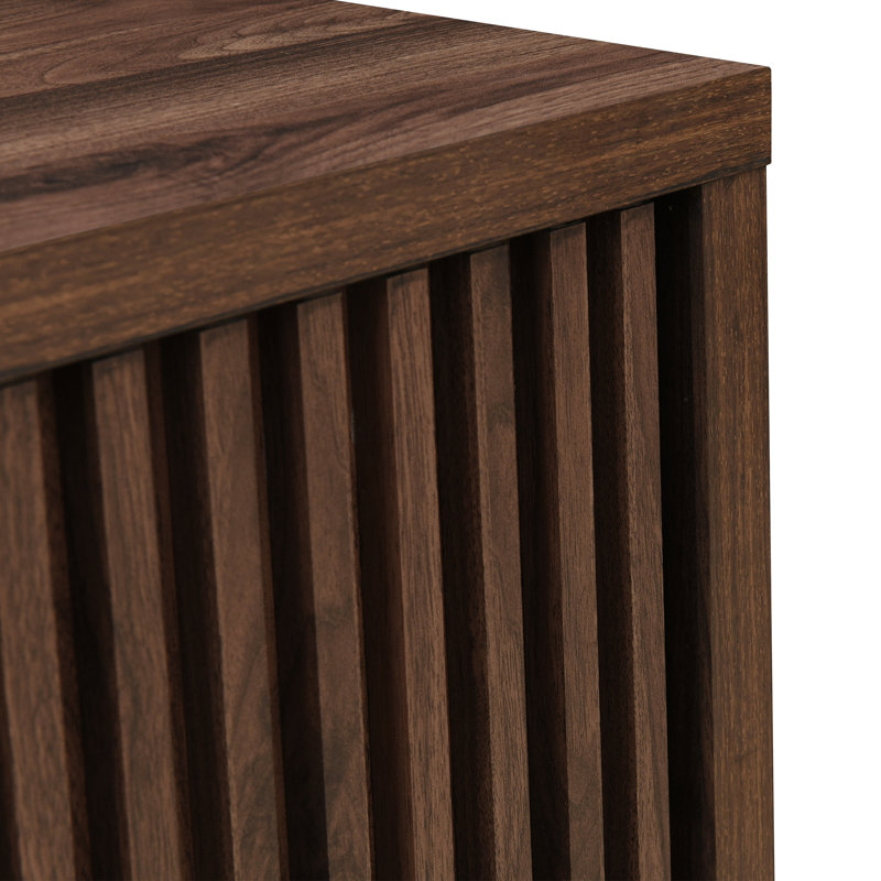 Abdel 67.7" W Mid Century Modern TV Stand with Storage and Shelves to fit up to 75" TVs, Walnut