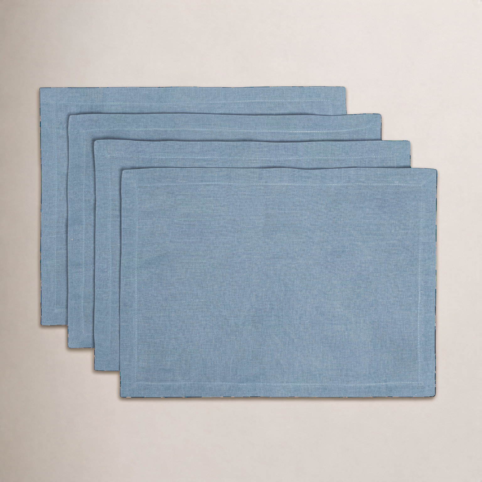 100% Linen Placemat, Blue