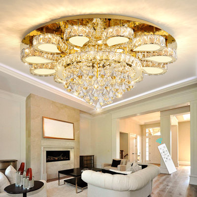 Glam Remote Dimmbale Crystal Chandelier