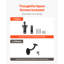 Support de main courante pour escaliers noir mat